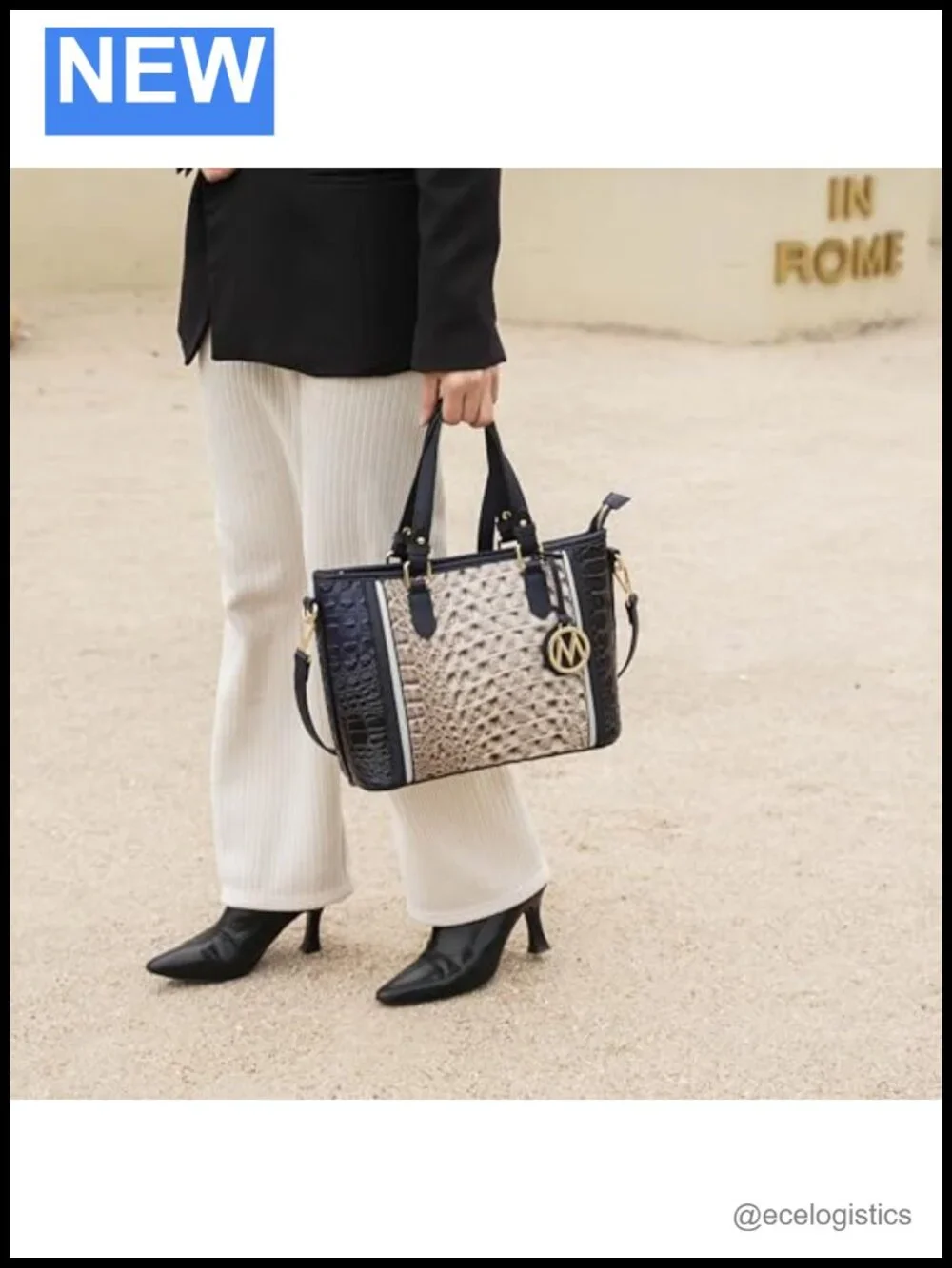 Vegan Leather Tote Satchel Handbag with Wallet